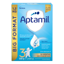 Piena dzēriens Aptamil3 12+mēn, 1,2kg