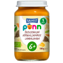 Ökoloogiline Köögiviljapüree lambalihaga 6+, PÕNN, 190 g