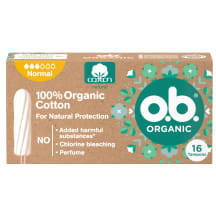 Tampoon Organic normal, O.B., 16 tk