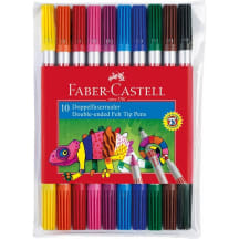 Divpusēji flomasteri Faber Castell 10 kr
