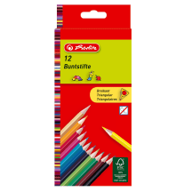 Spalvoti pieštukai HERLITZ, 12 spalvų