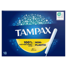 Tamp. Tampax Plastic Free Regular 18tk