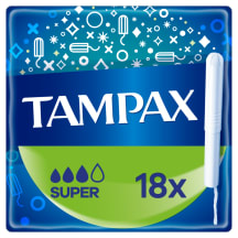 Tampoonid Super, TAMPAX, 18 tk