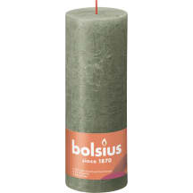 Sammasküünal Bolsius Rustic roheline, 19x7cm