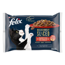 Kiisueine Felix Deliciously Sliced liha 4x80g