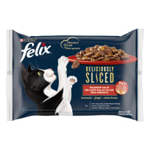 Kačių ėd. su mėsa FELIX DELIC., 4 x 85 g