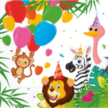 Pabersalvrätikud Decorata Party Jungle 33x33cm 20tk