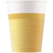 Pop. puodeliai „Gold“ 200ml 8vnt