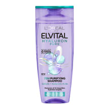 Šampoon Elvital Hyaluron Pure 72h rasustele juurtele ja kuivadele otstele 400ml