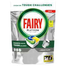 Nõudepesukapslid Fairy Platinum Lemon 51tk