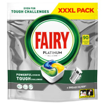 Nõudepesukapslid Fairy Platinum Lemon 90tk