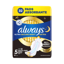 Hügieenisidemed Always Ultra Secure Night Extra Mega Pack S5 32tk