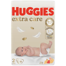 Mähkmed Huggies Extra Care kahele vastsündinule 3-6 kg 58tk