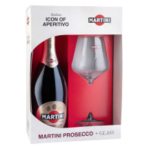 Kaitstud päritolunimetusega vahuvein Martini Prosecco 11%vol 0,75l klaasiga