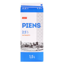 Piens Rimi pasterizēts 2,5%, 1,5l