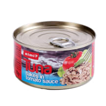 Smulkintas tunas pomidorų padaže RIMI, 185 g