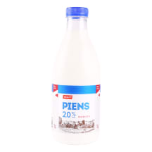 Piens Rimi pudele 2% 1l