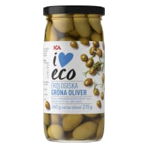 Ekol.žal. alyvuogės I LOVE ECO, 360g/215g