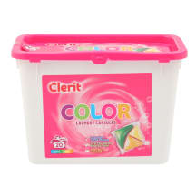 Veļas mazgāšanas kapsulas Clerit Color 20gab.