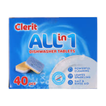 Nõudepesum.tabletid Clerit All In 1 40tk