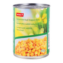 Konservuoti saldūs kukurūzai RIMI, 430g/370g