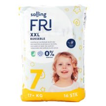 Püksmähkmed Salling Fri XXL suurus 7 17+kg lõhnastamata 16tk