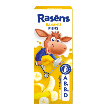 Piena dzēriens Rasēns banānu 1,5% 200ml