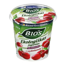 Ek. jogurtas be lakt. su vyšn. BIOS,3,1%,370g