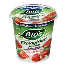 Ek. jogurtas be lakt.su brašk. BIOS,3,1%,370g