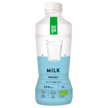 Ekologiškas pienas AUGA, 2,5 % rieb., 1 l