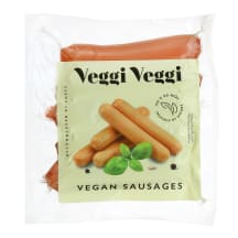 Virtos veganiškos dešrelės VEGGI VEGGI, 165 g