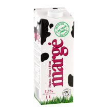 Pienas be laktozės MARGĖ, 1,5%, UAT, 1 l