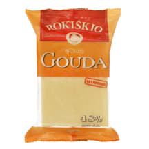 Sūris ROKIŠKIO GOUDA, 48 % rieb., 200 g