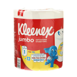 Popieriniai rankšluosčiai KLEENEX JUMBO, 600 lap., 1 rit.