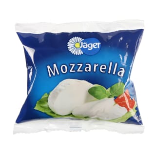 Šviežias sūris JAGER MOZZARELLA, 45 % rieb., 125 g Šviežias sūris JAGER MOZZARELLA, 45 % rieb., 125 g
