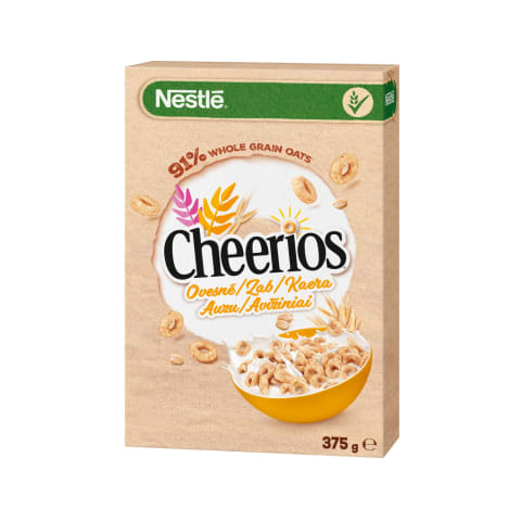 Hommikueine krõbedad kaerarõngad vitamiinide ja mineraaltoitainetega Cheerios Oat Nestle 375g