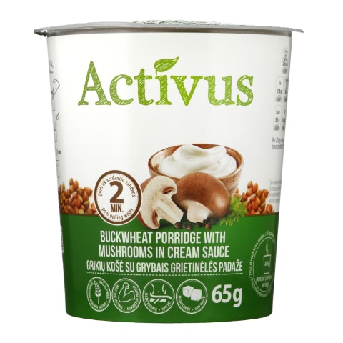 Grikių košė su grybais ACTIVUS, 65 g