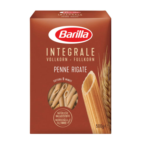 Makaronai BARILLA PENNE RIGATE INTEGRALE,500g