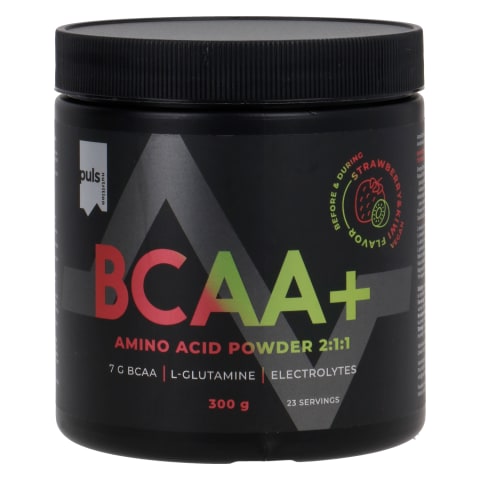 Braškių ir kivių skonio BCAA PULS, 300 g