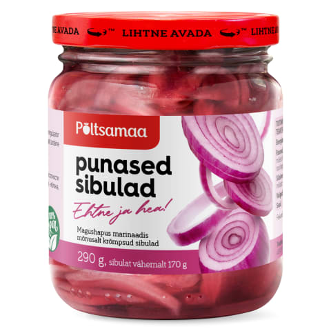 Punased sibulad marin. Põltsamaa 290/170g