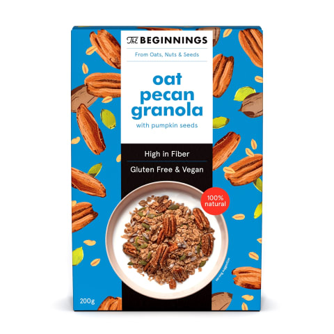 Kaera granola müsli pekaanipähklitega The Beginnings 200g