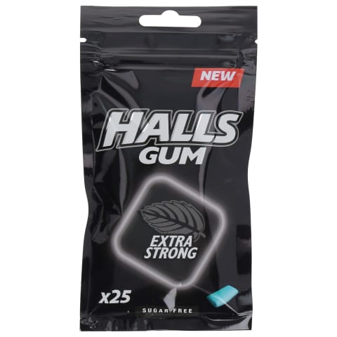 Kramtomoji guma HALLS EXTRA STRONG, 36,5 g
