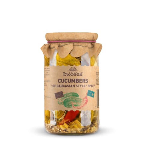 Aštr. mar. agurkai kaukazietiškai DWOREK,860g