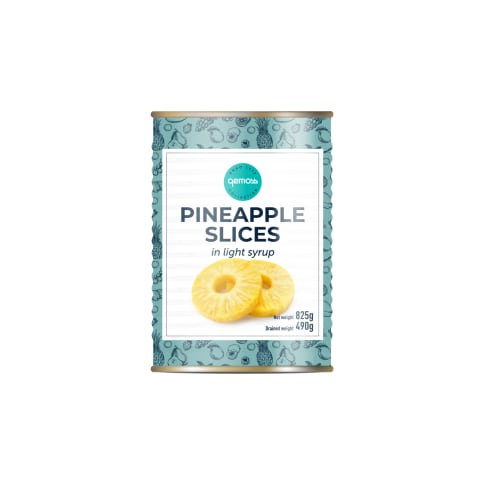 Ananāsu riņķi Gemoss sīrupā 850ml/490g