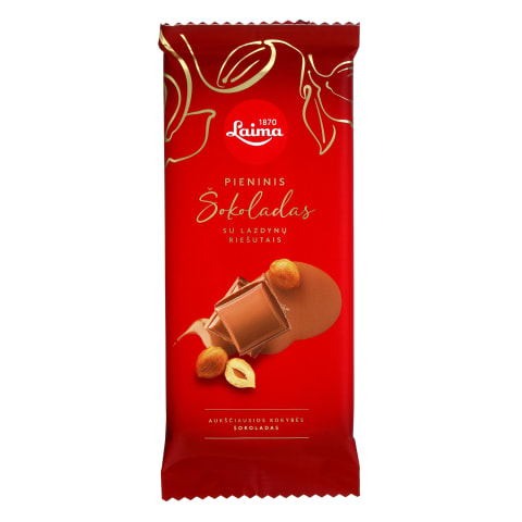 Šokoladas su lazdyno riešutais LAIMA, 100 g