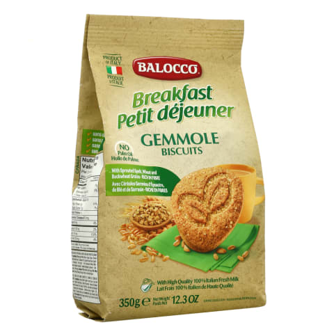 Sausainiai su grūdais BALOCCO GEMMOLE, 350 g