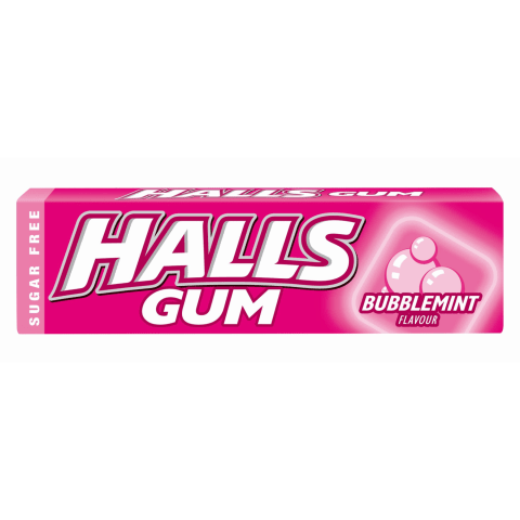 Kramt. guma su saldikl. HALLS BUBBLEMINT, 14g