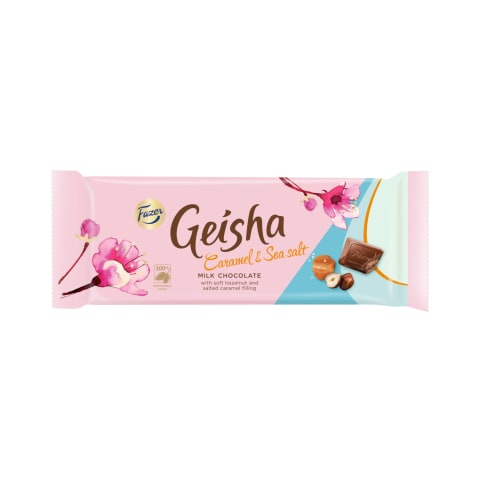Šokolāde Geisha ar karameli, jūras sāli 100g