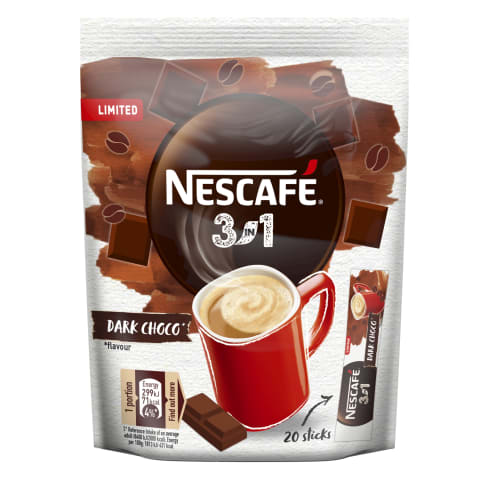 Kohvij.lahust. Nescafe 3in1 Dark Choco 10x16g