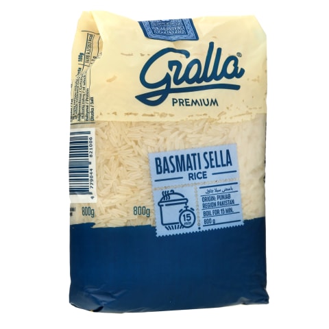 Ilgragr. BASMATI SELLA ryžiai GRALLA, 800 g